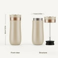thumbnail image 4 of French Press Coffee Maker, French Press Pot Tea Maker Teapot Cold Brew Coffee Maker French Press 320ml Portable Coffee Insulated French Press Pot Slag for Kitchen Travel Camping, 4 of 6