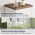 thumbnail image 6 of Small Bathroom Storage Cabinet, Farmhouse Corner Floor Storage Cabinet with 2 Doors and Adjustable Shelves, Toilet Paper Cabinet for Small Spaces, 7.9" D x 7.9" W x 30.7" H, White and Walnut, 6 of 7