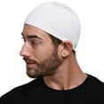 thumbnail image 2 of Unisex Knit Breathable Cotton Beanie Kufi Skully Cap For Men Women, 2 of 5