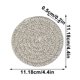 thumbnail image 3 of Woven Round Non Slip Non Scald Yarn Placemats Thermal Insulation Durables Table Insulation Coasterss Coasterss 6pcs With Storage Holders, 3 of 6