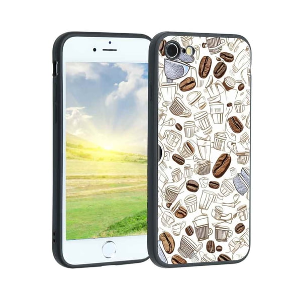 Coffee-Cup-33 Phone Case, Degined for iPhone SE 2020 Case Men Women, Flexible Silicone Shockproof Case for iPhone SE 2020