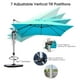 Costway 10Ft Carré Patio Offset Cantilever Parapluie 360 Degrés Inclinaison Aluminium Bleu – image 4 sur 8