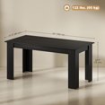 thumbnail image 3 of HOMCOM 63" Modern Dining Table for 4-6 People with Wood Effect, Black, 3 of 10