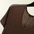 thumbnail image 6 of Summer Nightgowns for Women Casual V Neck Maxi Nightgown Short Sleeve Soft Loose Fitting Sleep Dress for Daily Home Loungewear Coffee L, 6 of 7