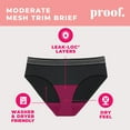 thumbnail image 5 of Proof Women's Moderate Absorbency, Brief Mesh Trim Period Underwear, Black, Choose Your Size, 5 of 11
