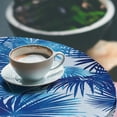 thumbnail image 3 of Ambesonne Palm Trees Fitted Round Tablecloth, Chill Hawaii Woodland, 56"- 60" Diameter, Dark Lavender Azure Blue, 3 of 5