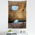 thumbnail image 1 of Cave Tapestry, Sea Cave of Benagil in Algarve Portugal Idyllic Sandy Rocky Landscape, Fabric Wall Hanging Decor for Bedroom Living Room Dorm, 5 Sizes, Sand Brown Pale Blue, by Ambesonne, 1 of 1