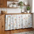 thumbnail image 3 of Christmas Snowflake Cabinet Curtain 32"Wx55"L,Dustproof Pantry Door Curtain W/ Self Adhesive Tape,Xmas Yellow Teal Snow Winter Holiday Tall Storage Cover Privacy Drape for Bathroom Kitchen, 3 of 9