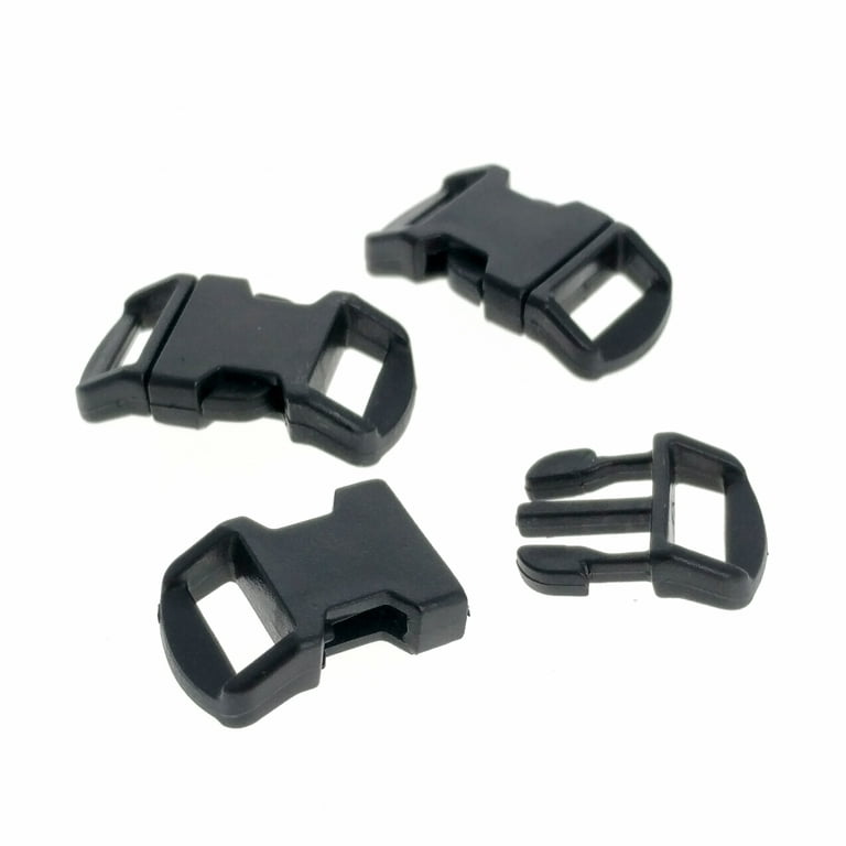 ASR Outdoor (48 Pack) Paracord Bracelet Buckle Set Black 15mm