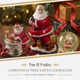 thumbnail image 3 of Spode Christmas Tree Figural Santa Cookie Jar - 12" Dolomite Christmas Cookie Jar with Lid - Holiday Treat Jar, Decorative Candy Jar for Kitchen Counter, Festive Home Decor, Seasonal Gift Idea, 3 of 8