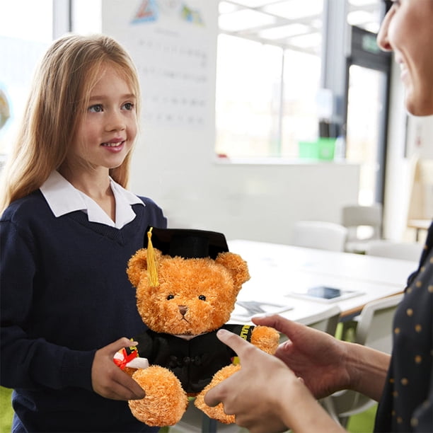 Osito de doctor para la temporada de graduación con peluches de graduación, muñeco de graduación, muñeco de tela, regalo de graduación para regalar.