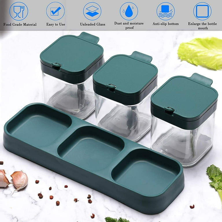  Aogist Kitchen Spice Pots 4 Pieces Clear Seasoning Box
