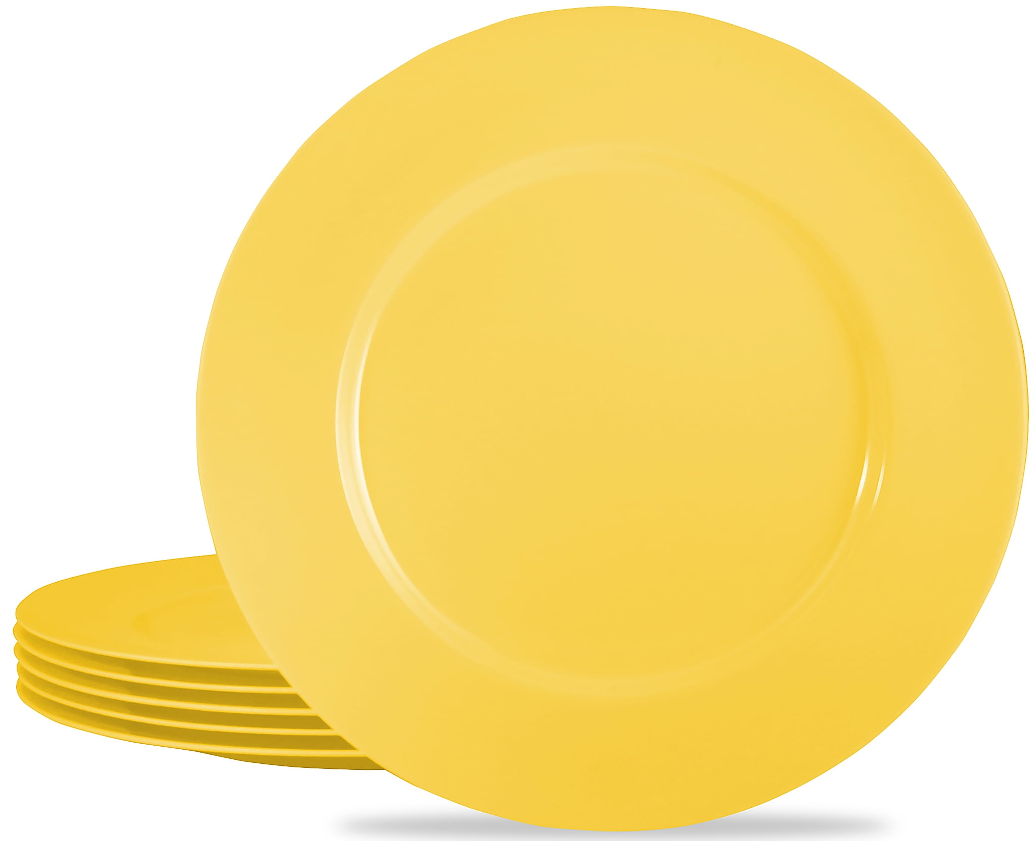 Epicurean Lemon Fresh Outdoor/Camping/Plastic/Melamine Dinner Plates set for 5 
