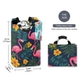 thumbnail image 2 of Yayeee Freestanding Laundry Hamper with Handle Collapsible Large Storage Basket for Clothes, Yellow Floral Flamingo, 2 of 7