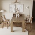 thumbnail image 2 of PAPROOS Extendable Dining Table for 6-10, 20" -100"Expandable Rectangle&nbsp;Dining Table with Storage, Folding Space Saving Kitchen Table, Extra Long Dining Room Table, Barnwood(Only Table), 2 of 7