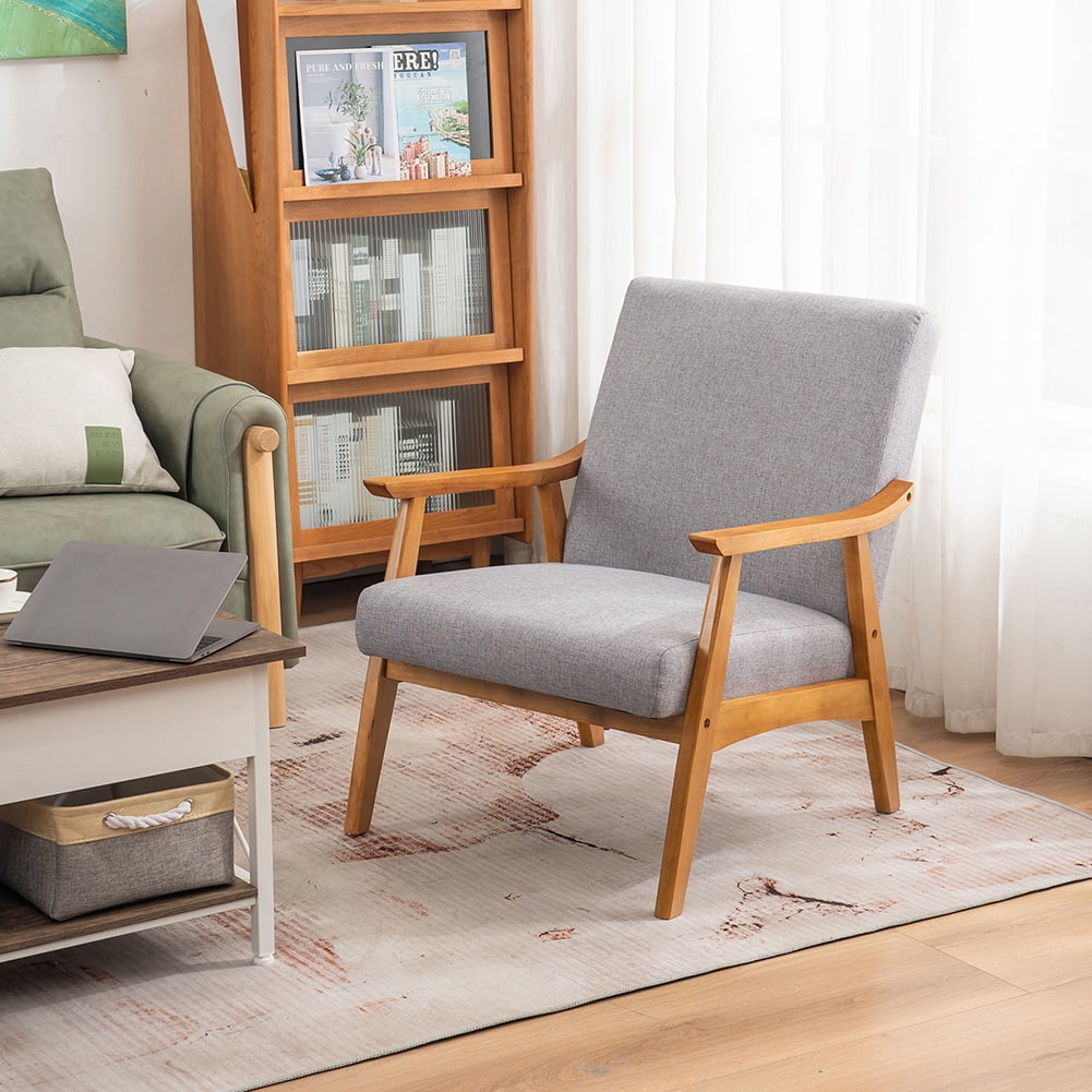 Kepooman Accent Chair, Living Room Arm Chairs with Legs for Home Kitchen Office Bistro Cafe, Light Grey Kepooman Accent Chair, Living Room Arm Chairs with Legs for Home Kitchen Office Bistro Cafe, Light Grey