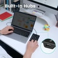 thumbnail image 5 of Perixx PERIPAD-202C Wired USB-C Slim Numeric Keypad - Scissor Keys with 2 USB-A Hubs and Tab Key - Compatible for Tablet, Laptop, Desktop - Black, 5 of 7
