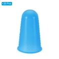 thumbnail image 3 of Protector de Punta de Dedo de Silicona Uxcell, Cubierta de Pulgar de Goma, Guardapulgar Azul, Tamaño Grande, Paquete de 20, 3 of 5