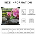 thumbnail image 5 of Orinice Orchid Bamboo Rocks Graphic Decorative Throw Pillow Cover Aesthetic Decorative Short Plush 1PC 12x12in, 5 of 5