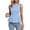 Light Blue, variant on FreshPretty Womens Summer Tops Business Casual Outfits Crew Neck Sleeveless Shirts Slim Fit Peplum Tank Top