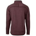 thumbnail image 3 of Men's Cutter & Buck Maroon Southern Illinois Salukis Mainsail Sweater-Knit Half-Zip Pullover Jacket, 3 of 3