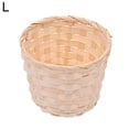 thumbnail image 1 of Visland Bamboo Woven Basket Bra Sundries Organizer Rattan Plant Box Desktop Container, 1 of 4