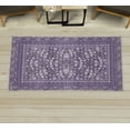 thumbnail image 1 of Floral Art Area Rug with Non-Slip Backing, Pastel Design Bohemian Nature Art of Vintage Leaves and Flowers, Quality Carpet for Bedroom and Dorm Room, 2.6' x 5', Lavender Mauve, by Ambesonne, 1 of 3