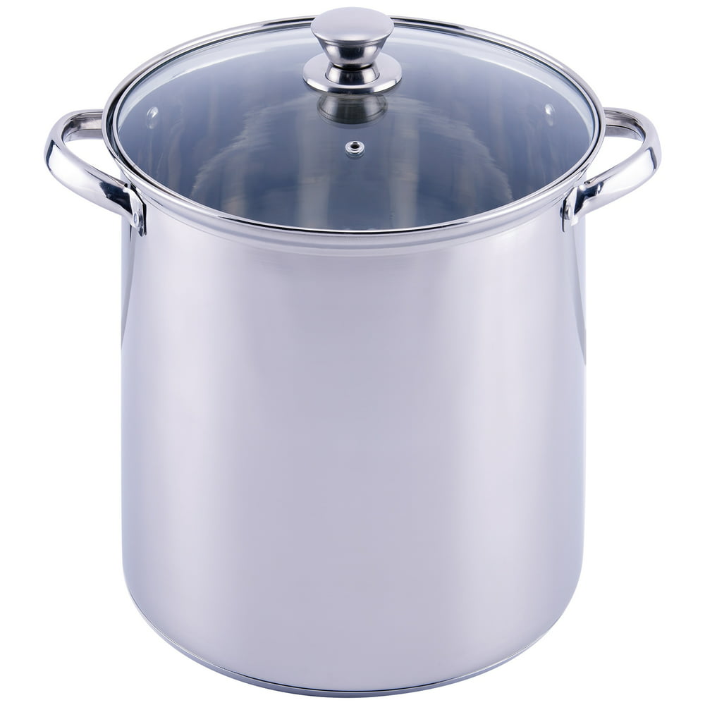 Mainstays Stainless Steel 12 Quart Stock Pot with Lid - Walmart.com Mainstays Stainless Steel Stock Pot With Lid