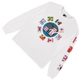 thumbnail image 3 of MTV Mens Long Sleeve Shirt, Graphic MTV Flags Logo Shirt White MTV Flag – L, 3 of 5