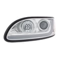 thumbnail image 2 of Pair Chrome Projection Headlights w/ Dual Function LED Light Bar for Peterbilt, 2 of 4
