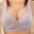 thumbnail image 2 of Bigersell Comfy Bra Trendy Women's Senior Elder Women Comfortable Soft Thin Printed Underwear Plus Size Underwear Bra Shoulder Straps Padded Bra Style F-809 Gray 42, 2 of 3