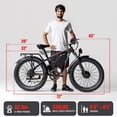 thumbnail image 5 of PUJH Off Road Electric Bike for Adults, 750W Dual Motor Ebike, 52V 25Ah Removable Battery, 28 MPH 110-Mile Range, 24x4 Fat Tire Full Suspension, Hydraulic Disc Brakes, 5 of 9