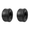 18x8.50-8 Major Brand 4 Ply Rated Tubeless Lawn Mower Tractor Rib Tires (SET OF 2)
