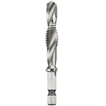 DEWALT DWADTQTR3816 IMPACT READY Tap and Drill Bit, 3/8 in Dia, 3-Flute, Spiral Flute, HSS