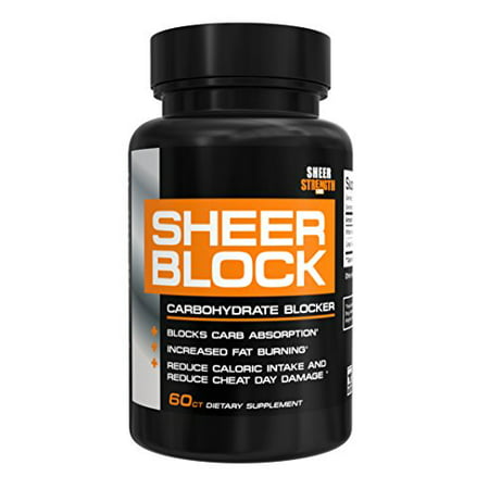 Sheer BLOCK Carbohydrate Blocker, Weight Loss Pills That Naturally Prevent Fat Storage, 60
