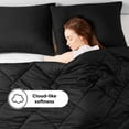 thumbnail image 3 of Comfort Spaces Full/Queen Size Comforter Sets, 3-Piece Reversible Bedding Set, Comforter Bed Set, Black/Grey, 3 of 8