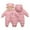 Pink, variant on Snow Suit Baby Zipper Hooded Jumpsuit Romper Baby Warm Clothes Windproof Winter Jumpsuits 6-12 Months Old Boy Clothes