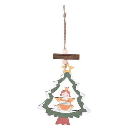 

loopsun Christmas Tree Frame Hollow Pendant Creative Cartoon Old Man Angel Snowman Elk Christmas Tree Ornaments