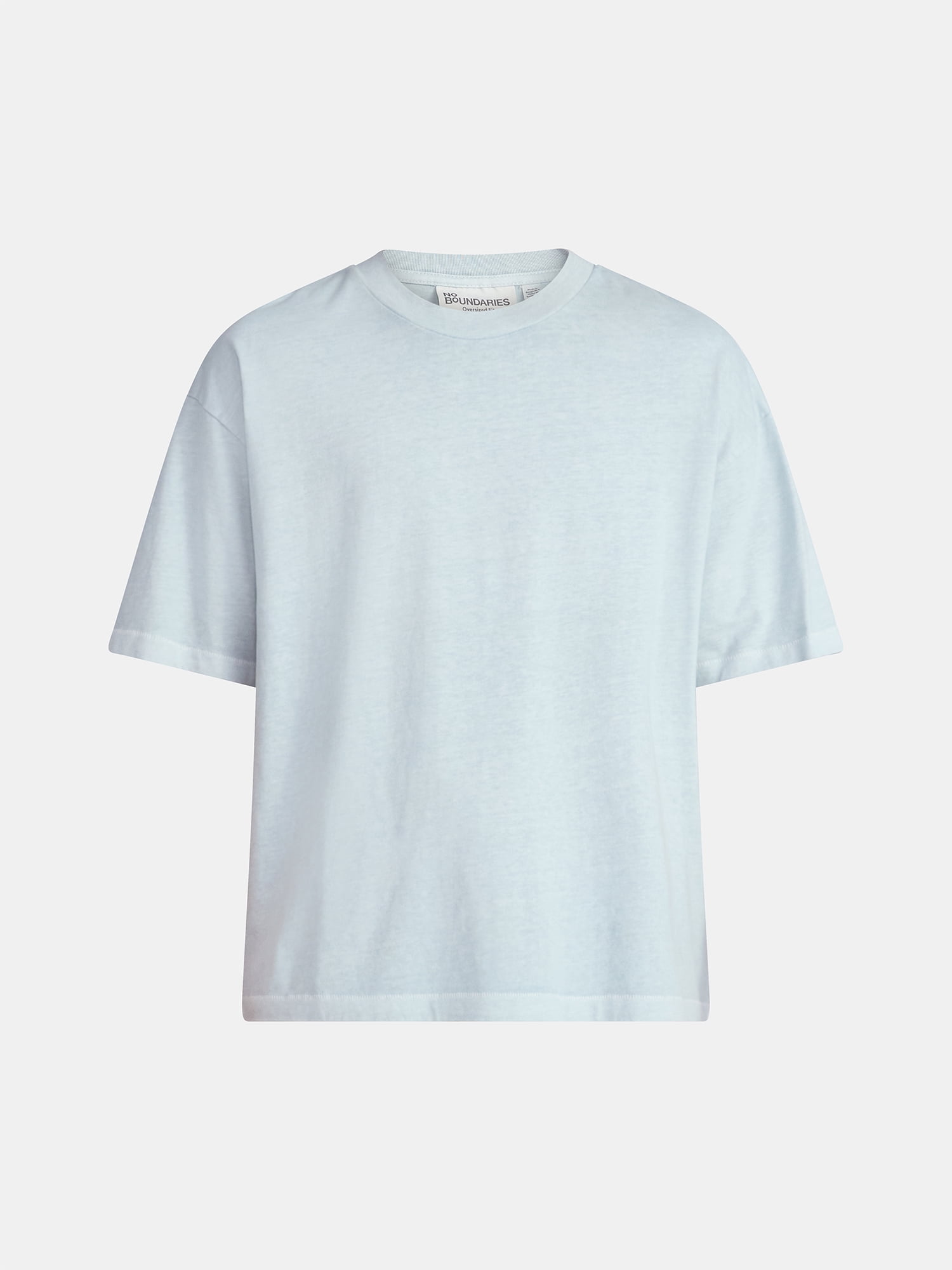 No Boundaries Cotton Oversized Cropped Tee with Short Sleeves, Men's and Big Men's XS-5XL