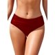 thumbnail image 1 of Bañador de Mujer Hipster Bikini Bottoms Cobertura Completa Bañador de Cintura Alta Acanalada Vino Rojo CH Vino Rojo CH Xishao ropa, 1 of 2