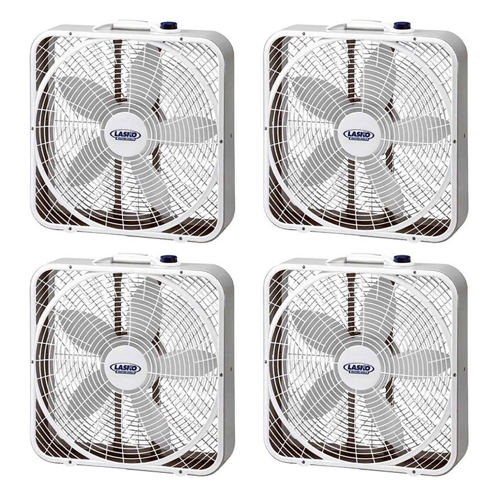 Lasko 3 Speed Weather Shield Performance 20 Box Fan W/ Handle, White (4  Pack) - Walmart.com