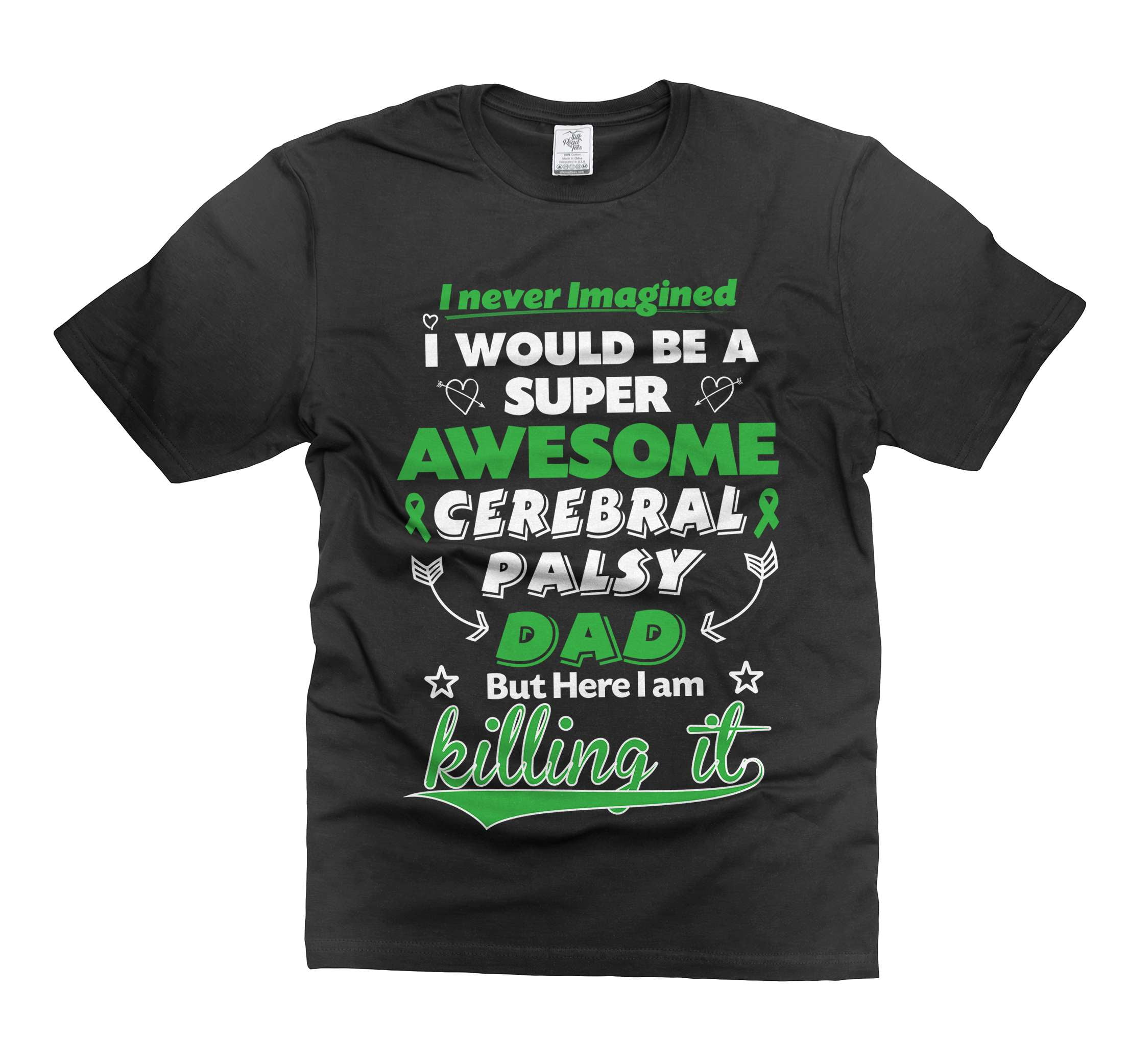 Cerebral Palsy Dad T-Shirt Cerebral Palsy Tee Cerebral Palsy Awareness Tee Autism Awareness Shirt (X-Large Grey)