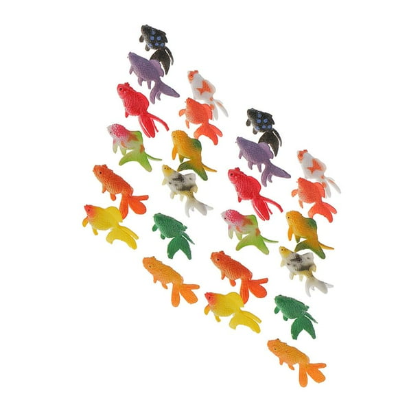 24 Peces de Plástico Juguetes para Peces Decoración de Acuarios para Niños