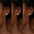 thumbnail image 6 of Lancharmed Silver Plated Earrings Studs,4 Pairs of Four Claw Heart Zircon Earring Friend Gift, 6 of 9