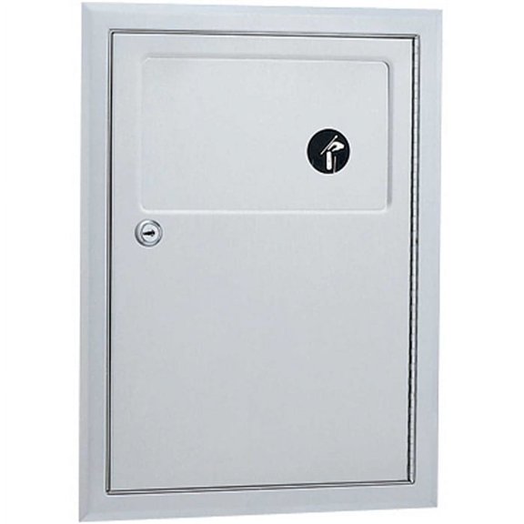 Bobrick B-353 Stainless Steel Recessed Sanitary Napkin Disposal