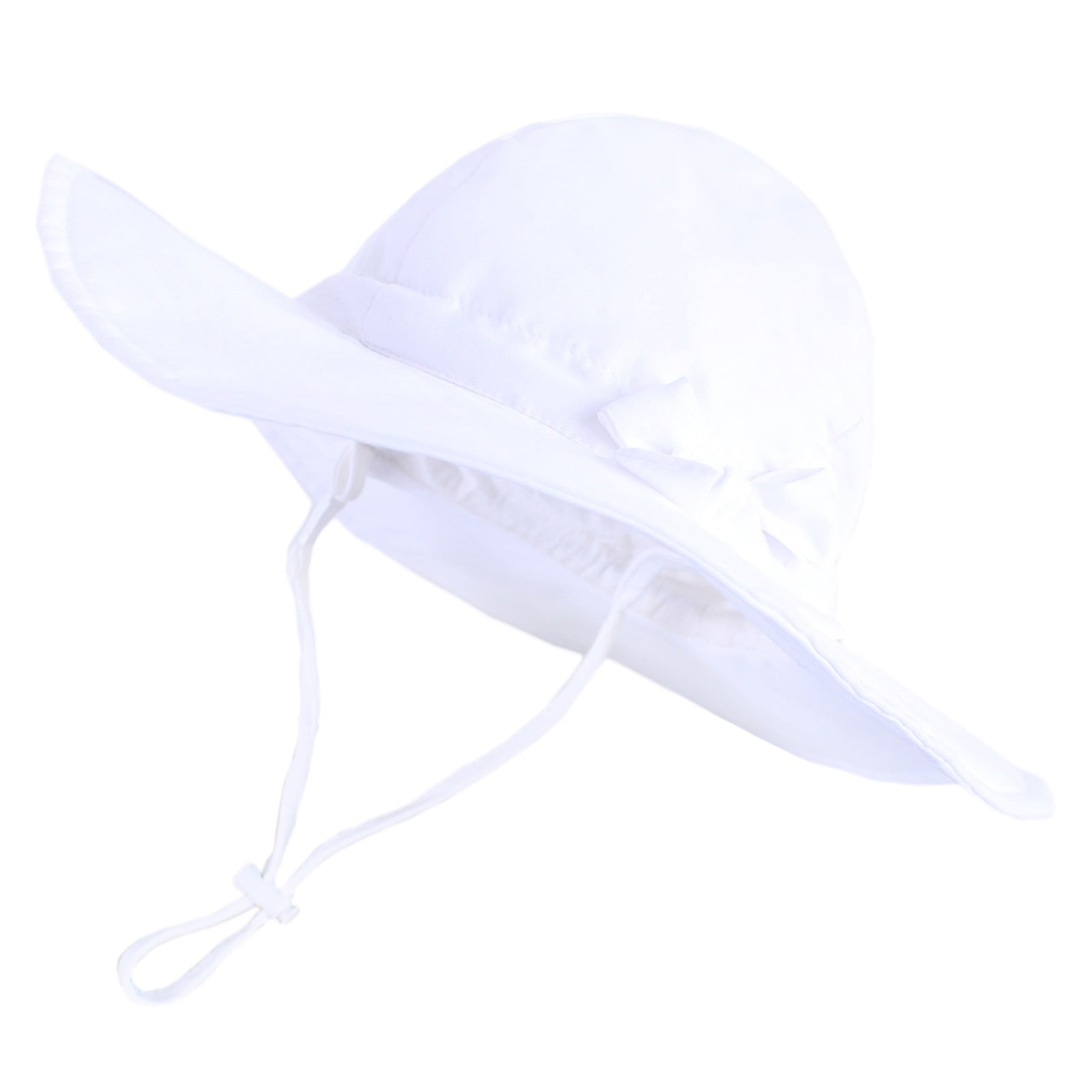 Chapeau De Soleil Pour Bébé Fille Avec Upf 50+ Extérieur Réglable Chapeau De Plage Pour Tout-Petits Avec Grand Bord Chapeaux Seau Pour Enfants Rose Vif 48/6 M-12 M