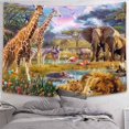 thumbnail image 4 of Tapiz Decorativo de Pared Dormitorio - Safari Animales Naturaleza Jirafa, 4 of 5