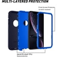 thumbnail image 3 of BDKWID-for iPhone X Case/iPhone Xs Case, 3-Layer Durable Phone Case Heavy Duty Protection Phone Case Cover, Shockproof Dropproof Dust-Proof for iPhone X/XS Black, 3 of 4