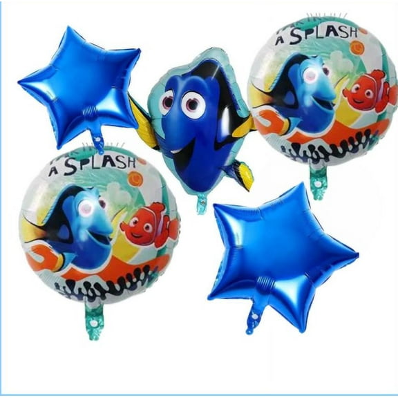 Finding Nemo & Dory Balloon Bouquet - 5 Piece Undersea Party Decor