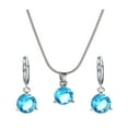 thumbnail image 1 of Pendientes de plata Sonducket antialérgicos antioxidantes conjuntos de joyas elegantes y de moda mujer azul claro, 1 of 6